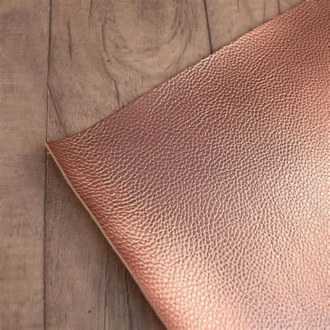 Rose Gold Faux Leather Fabric 